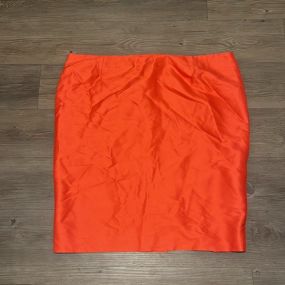 Escada Vintage Silk Blend Skirt Set In Orange - Picture 10 of 14